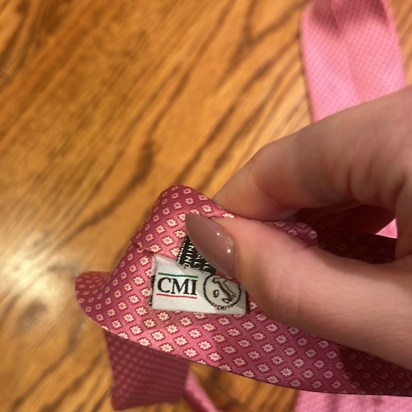 CMI Men’s Pink Printed Silk Tie - Picture 3 of 4
